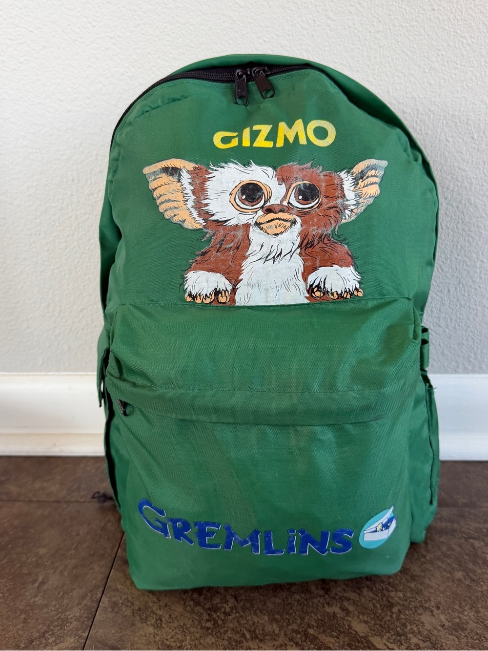 Vtg 1984 Gremlins Gizmo Backpack Green Nylon Warner Bros 80s Movie Promo 15āx11ā